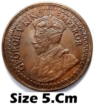 Tanishka UK One Anna George 5th King Emperor Token. (Pack of 1) Medieval Coin Collection(1 Coins)