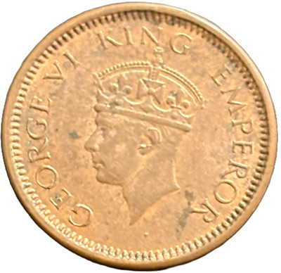 ANTIQUEWAY 1942 UNC Scrace 1/12 Anna Key Date George VI British India Medieval Coin Collection(1 Coins)