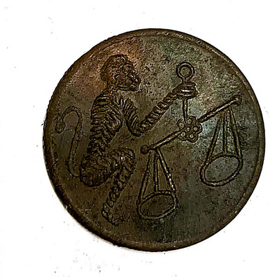 NISARA COLLECTIBLES UK HALF ANNA WITH LORD MONKEY EIC 1818 Ancient Coin Collection(1 Coins)