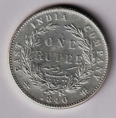 Eshop 1 rupee 1840 Victoria, Silverplated Fancy India Medieval Coin Collection(1 Coins)