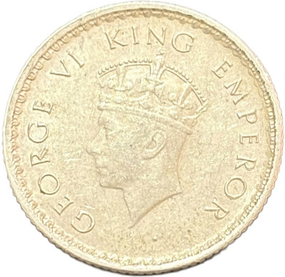 ANTIQUEWAY 1939 UNC Silver 1/4 Rupee George VI x Rare British India Medieval Coin Collection(1 Coins)