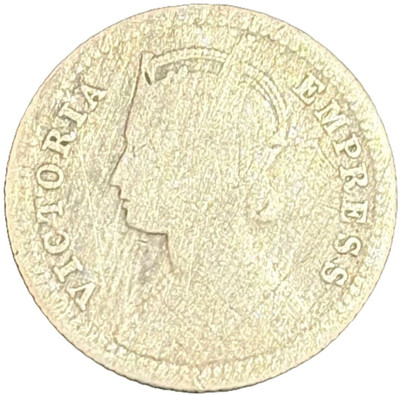 NUMISG 1885 X Rare Silver 1/4 Rupee Victoria Empress British India Medieval Coin Collection(1 Coins)