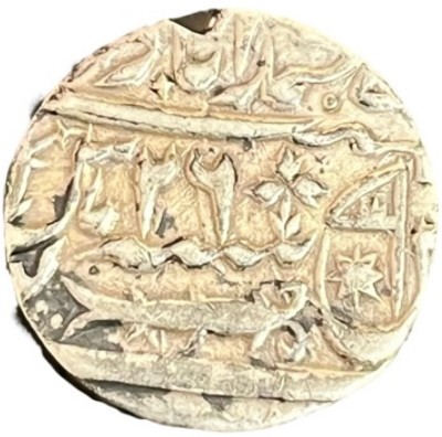 ANTIQUEWAY Silver One Rupee 1227AH/RY26 Awadh Sadat Ali INO Shah AlamII Fish Mint Mark Medieval Coin Collection(1 Coins)