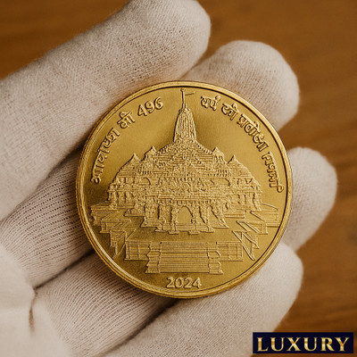 Luxury 1 Lakh Ayodhya India Goldplated Rare Fancy Modern Coin Collection(1 Coins)