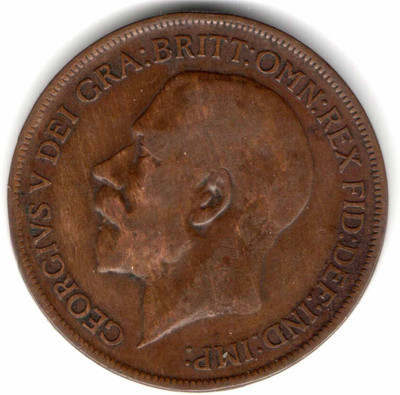 Hariom GEORGE V 1 PANNY 1971 BRONZE COIN WT. 9.45 GRAM Ancient Coin Collection(1 Coins)