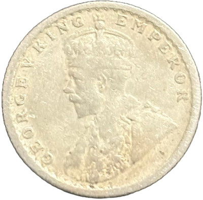 NUMISG 1918 Most Rare Silver 1/4 Rupee George V British India Medieval Coin Collection(1 Coins)