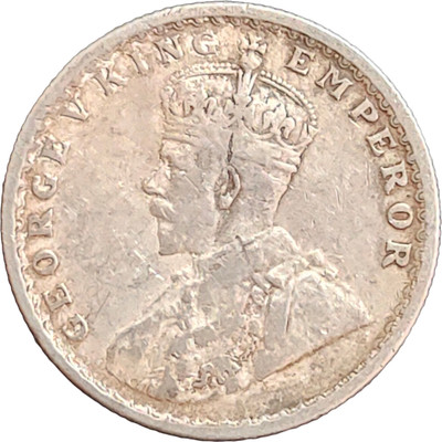 ANTIQUEWAY Extremely Rare Silver 1925 Half Rupee Key Date George V British India Coin Medieval Coin Collection(1 Coins)