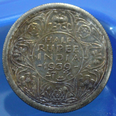 Eshop Half Rupee (1939) British India Collectible Old Rare Coin Medieval Coin Collection(1 Coins)