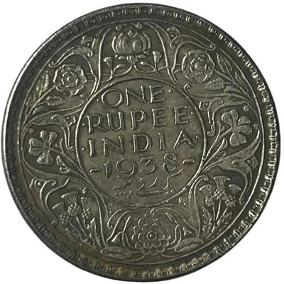 Antique collection One Rupees Coin British India Year 1938, King George VI. Ancient Coin Collection(1 Coins)