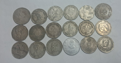 Numismatic 2 Rs Commemorative Coin Set of 18 coins Modern Coin Collection(18 Coins)