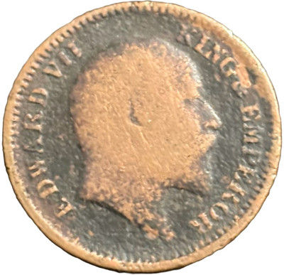 ANTIQUEWAY 1906 COPEER 1/2 PICE EDWARD VII KEY DATE BRITISH INDIA COIN Medieval Coin Collection(1 Coins)