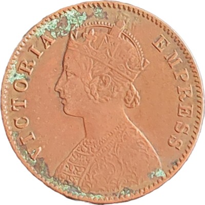 ANTIQUEWAY 1901 QUARTER ANNA VICTORIA EMPRESS CALCUTTA MINT BRITISH INDIA COPPER COIN Medieval Coin Collection(1 Coins)