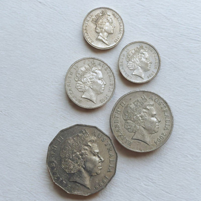 SHUBHCOINS 5 Different World Coins of AUSTRALIA Education Set Best for Kids School Projects Medieval Coin Collection(5 Coins)