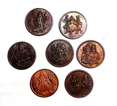 NISARA COLLECTIBLES Combo Set of 7 Quarter anna 1818 EIC with mix lot Ancient Coin Collection(7 Coins)