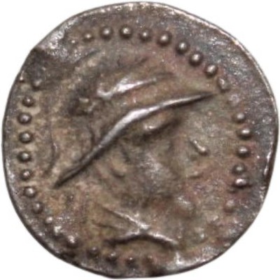 newway Bactria, AR Obol Helmeted Type Indo Greek Old Small Coin (Less Than 1 Gm.) Ancient Coin Collection(1 Coins)