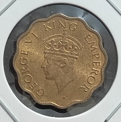ANTIQUEWAY GEM UNC 1 Anna 1942 George VI British India Medieval Coin Collection(1 Coins)