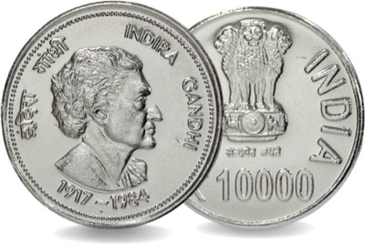 CoinView Limited Period Deal - Indira Gandhi Silverplated Fantasy token Memorial Coin Medieval Coin Collection(1 Coins)