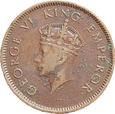 ANTIQUEWAY EXTREMELY RARE 1940 QUARTER ANNA FIRST HEAD GEORGE VI MULE BRITISH INDIA COIN Medieval Coin Collection(1 Coins)