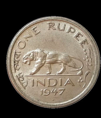 Hop n Shop Rare 1947 India 1 Rupee George VI Coin | British Era Numismatic Collectible Modern Coin Collection(1 Coins)