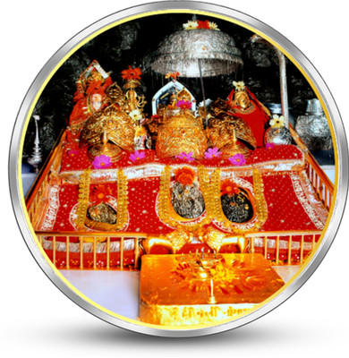 SILVIYA BIS Hallmarked Mata Vaishno Devi 999 Pure Silver Coin Round 10 Gm S 999 10 g Silver Coin