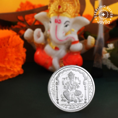 Voylla Ganesh ji S 999 10 gm Silver Coin