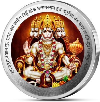 DA Jewels MOHUR Hanuman Coloured S 999 10 g Silver Coin