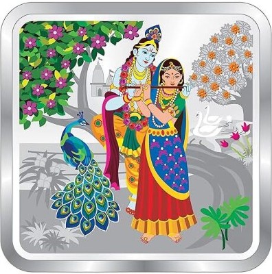 Precious Moments BIS Hallmarked Radha Krishna Multi Shaped And Colored with Gift Box S 999 10 g Silver Coin