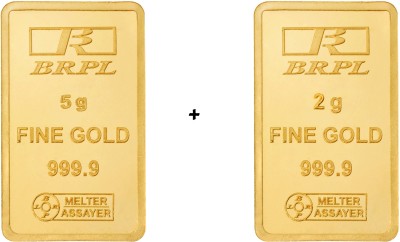 Bangalore Refinery Combo of 5g+2g 24 (9999) K 7 g Gold Bar cum Coin 24 (9999) K 7 g Gold Bar