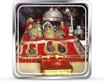 SILVIYA BIS Hallmarked Mata Vaishno Devi 999 Pure Silver Coin Square 10 Gm S 999 10 g Silver Coin