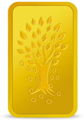 KUNDAN Kalpataru Tree Gold Bar 24 (9999) K 10 g Yellow Gold Coin