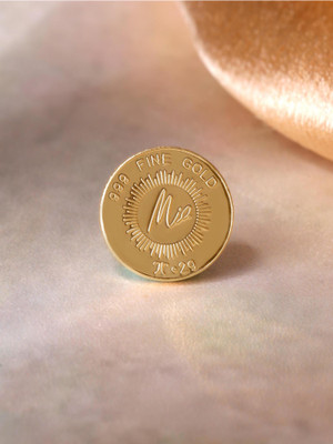 Mia by Tanishq Mia 24 Karat Lotus 24 (9999) K 2 g Gold Coin