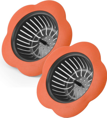 Besillia Kitchen Sink Plastic Push Down Strainer(8 cm Set of 2)