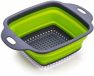Riddhi Imperial Square Shape Drain Basket ForFruit Vegetable Baskets Folding Strainers Collapsible Colander(Multicolor Pack of 1)