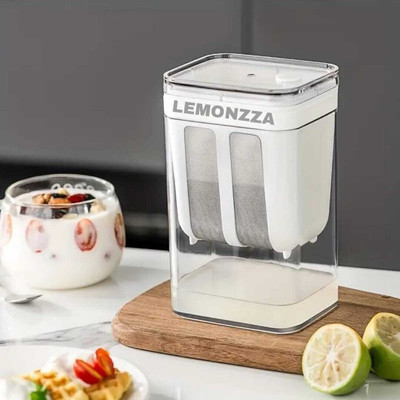 Amenitive Curd Maker and Yoghurt Filter, Mesh Strainer - 1100ml Collapsible Strainer(White Pack of 1)