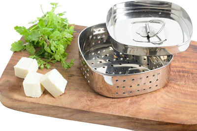 Magrido Stainless Steel Paneer Maker Mould Press 600 ml Pack of 1 Collapsible Strainer(Steel Pack of 1)