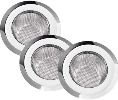 Luxsan Stainless Steel Sink Jali Strainer – Pack of 2, Anti‑Clog Filter Strainer(Steel Pack of 2)