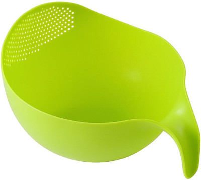 AMPIXI Combo Pack of 2 Multi-Purpose Strainer Bowl with Handle Strainer(Green Pack of 2)