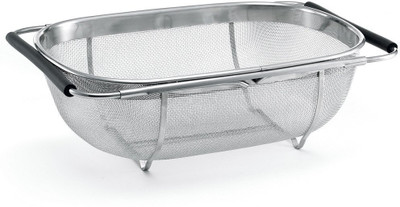 Qiyang sales Drain Basket Large Capacity Fruit Vegetable Washing Basket with Handles Strainer(Steel Pack of 1)