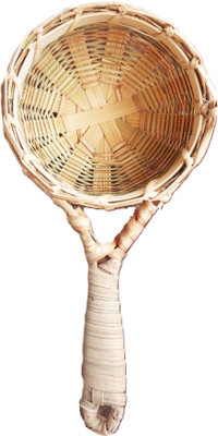 Das Departmental Store Bamboo Made Fruit Juice Tea Mesh Perforated Strainer(Gold Pack of 1)
