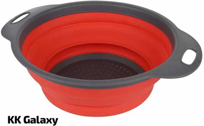 KK Galaxy Colander Fruit Vegetable Washing Baskets Strainer Drainer with Handle Collapsible Strainer(Multicolor)