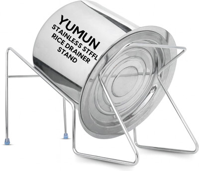 Yumun Handsfree Rice Pot Stand(Kitchen Drainer ) Strainer(Silver Pack of 1)