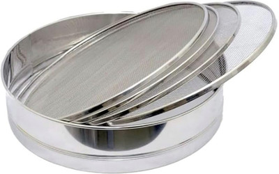 Fasam Stainless Steel 4 in 1 Sieve/Chalni/for Atta,Rawa Collapsible Sieve Collapsible Strainer(Silver Pack of 5)
