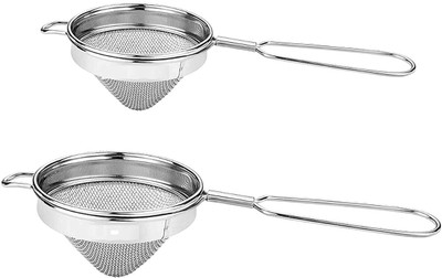 Sherry Collapsible Strainer(Silver Pack of 2)
