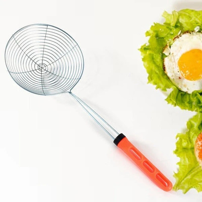 DeoDap Stainless Steel Deep Fry Strainer Deep Frying Basket(Silver Pack of 1)