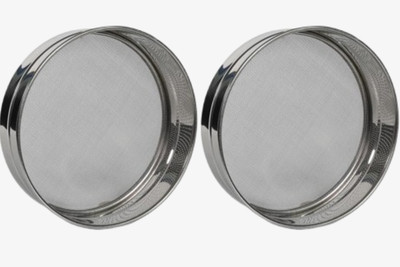 DIAMOND STEEL Sieve strainer karvachoauth chalni | aata chalni pack of 2 Sieve(Silver Pack of 2)