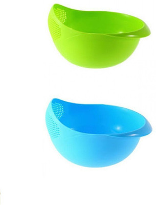 Right Traders Collapsible Strainer(Blue, Green Pack of 2)