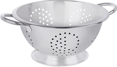 KARFE Stainless Steel Rust Proof Mirror Finish 18 cm Mini Multipurpose Colander(Steel Pack of 1)