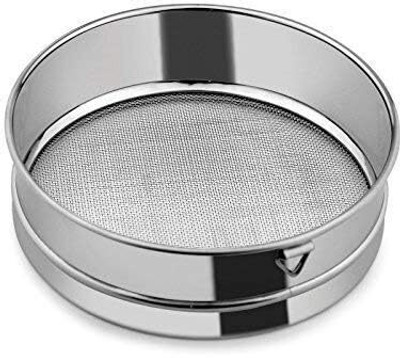 FREAKERS Stainless Steel Atta Chalni/Channi/Flour Sieve/Spices, karwa chauth channi Strainer(Steel Pack of 1)