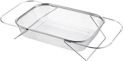 Lozenge Over the Sink Colander Strainer Basket Stainless Steel Fine Mesh Strainer(Silver Pack of 1)