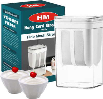 Happy Murti 1100 ml Hung Curd Maker | Greek Yogurt Maker | Thick Dahi & Paneer Maker Strainer(White Pack of 1)